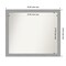 Brushed Nickel Non-Beveled Custom Framed Bathroom Vanity Wall Mirror